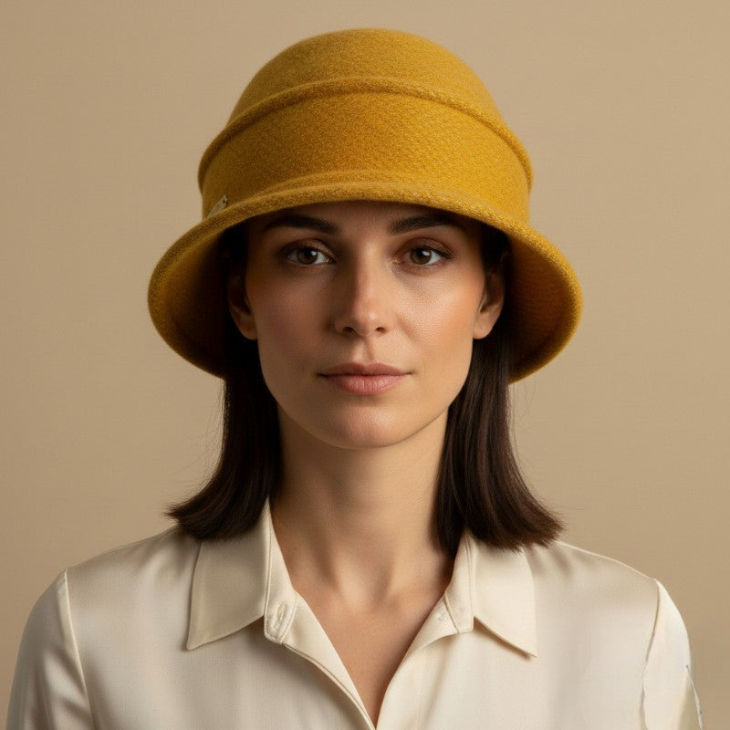 Boiled Wool Cloché in Pattern | Seeberger