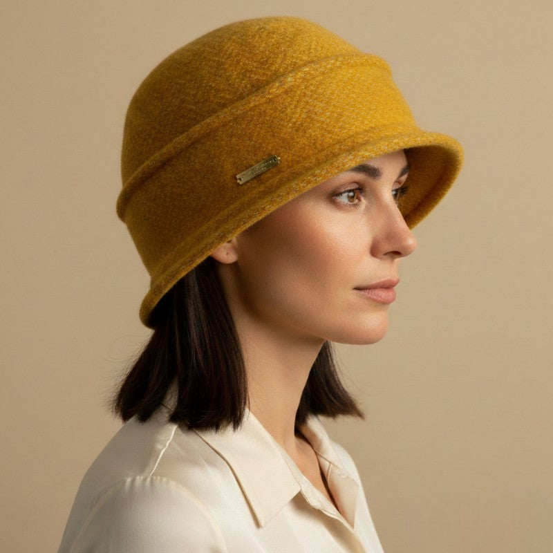 Boiled Wool Cloché in Pattern | Seeberger