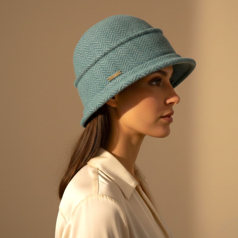 Boiled Wool Cloché in Pattern | Seeberger