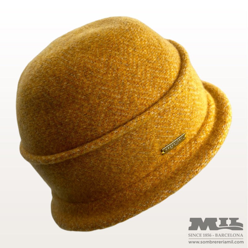 Boiled Wool Cloché in Pattern | Seeberger