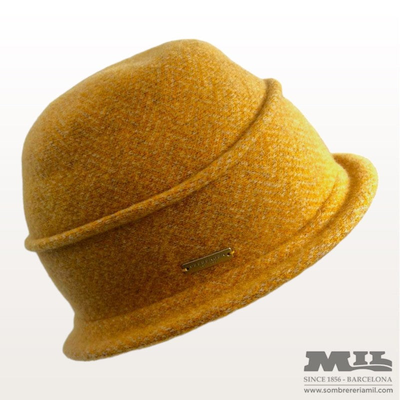 Boiled Wool Cloché in Pattern | Seeberger