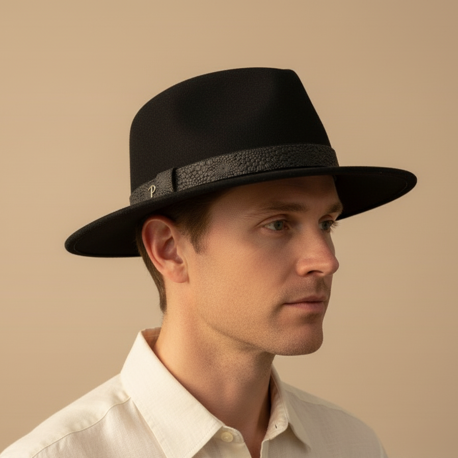 Barret Traveller amb cinta de cuir | Panizza