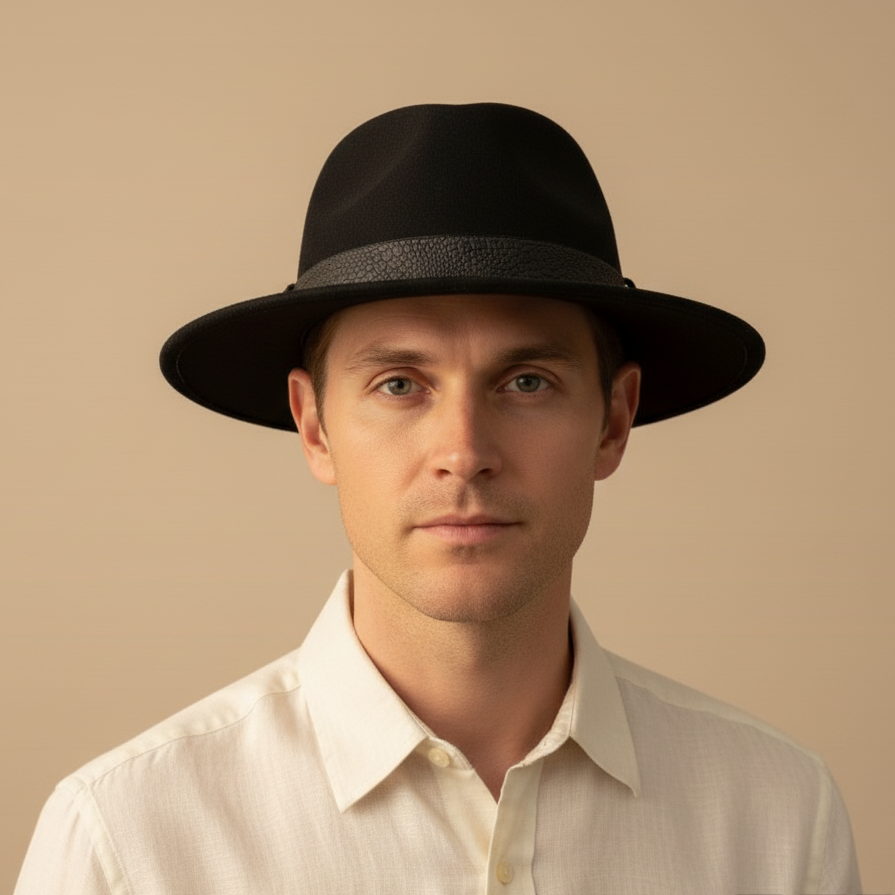 Barret Traveller amb cinta de cuir | Panizza