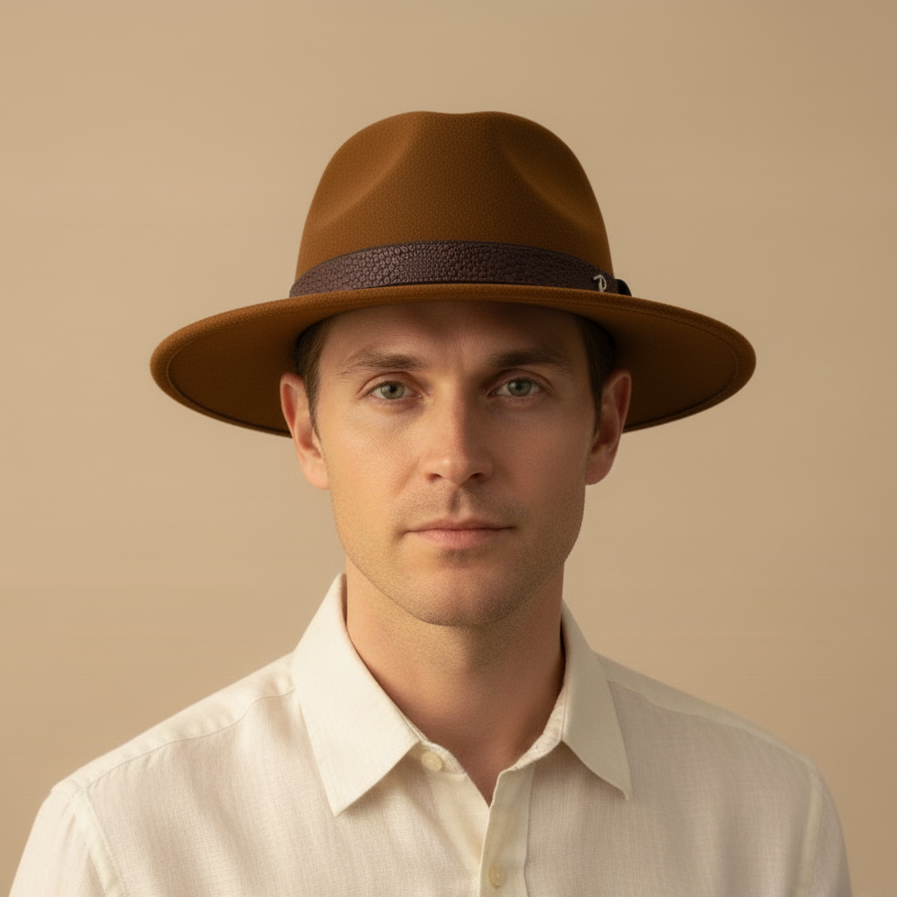 Barret Traveller amb cinta de cuir | Panizza