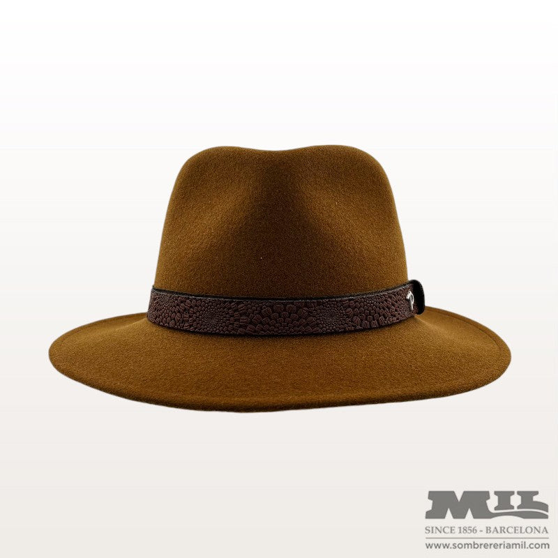 Barret Traveller amb cinta de cuir | Panizza