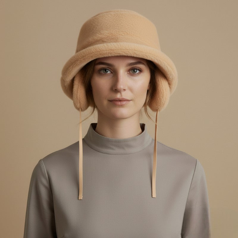 Fake Fur Bucket Hat with Earflaps | Seeberger