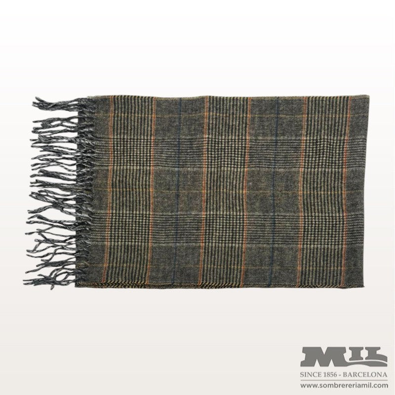 Bufanda de Cuadros con Flecos | Santacana