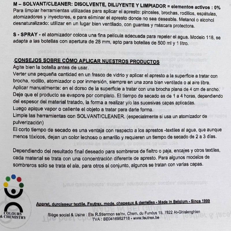 Apprest 1L Feutrex | Colours & Chemistry